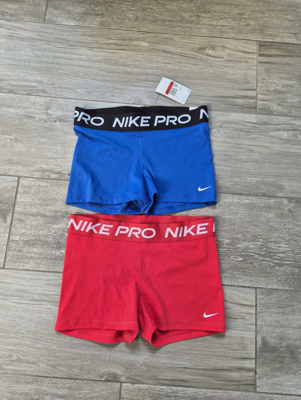 NWT Nike Women's Performance Compression Shorts - Blue & Red